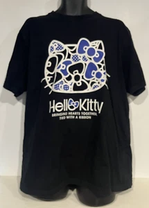 Camiseta Hello Kitty Exclusiva de Japón Negra 5L Estampado Gráfico Atado Con Una Cinta - Imagen 1 de 7