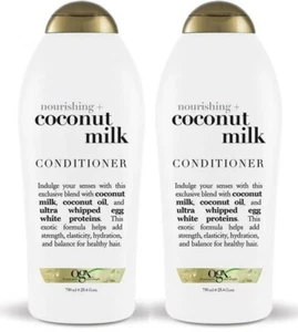 2x OGX 750ml Nourishing Haircare Treatment Coconut Milk Hair Care Conditioner - Picture 1 of 3