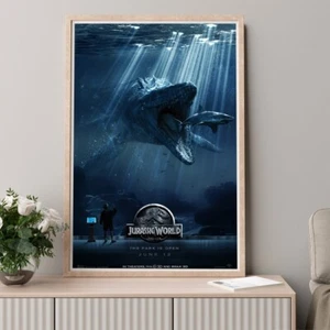 Póster de la película Jurassic World 2015 decoración de pared arte impresión póster de lienzo - Imagen 1 de 5