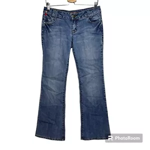 BONGO Jeans Damen 9 Bootcut niedrig anliegende Rückenklappe Tasche Denim Vintage Y2K - Bild 1 von 14