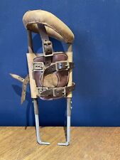 Rare Vintage Child’s metal & leather leg brace Support Calliper And Knee Strap