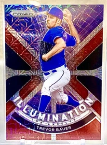 2021 Panini Prizm Trevor Bauer ILLUMINATION RED MOJO PRIZM /149 Dodgers #IL-12 - Foto 1 di 3