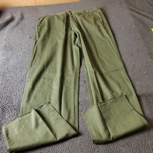 Boulder Creek Trading Pants Big Tall Mens Size 44 40L Green Cotton Chino Khaki - Picture 1 of 7