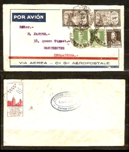 ARGENTINA  Sc  C 11X2  and OTHERS on  COVER AEROPOSTALE to GB  VF - Picture 1 of 1