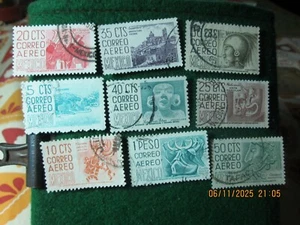 SURTIDO DE NUEVE [9] SELLOS USADOS DE MÉXICO 1950-51. - Imagen 1 de 2