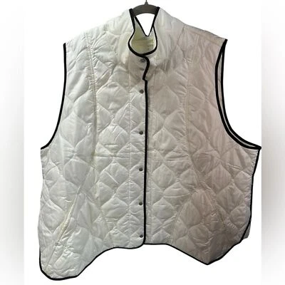 LIVI Snap Front Quilted Vest Pockets Sleeveless Lightweight Womens 30/32 NEW - Image 1 of 4
