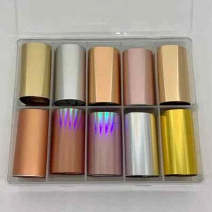 10 rolls Gold Foil transfer nail Decoration - Picture 1 of 1
