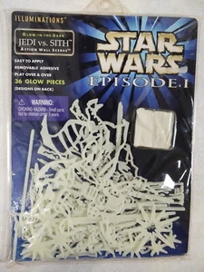 Illuminations Star Wars Episode One Jedi Sith Glow In The Dark Wall Scenes 1999 - Picture 1 of 9