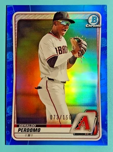 2020 Bowman Chrome Geraldo Perdomo Blue REFRACTOR SP #73/150 - Diamondbacks - Picture 1 of 3