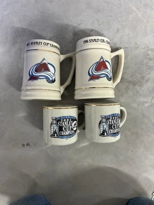 Taza de colección Colorado Avalanche 1996 Stanley Cup NHL Champions Beer Stein Tankard Foto 1 de 3