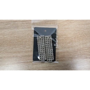 Pendientes colgantes llamativos de diamantes de imitación de plata - Pendientes colgantes largos de cristal brillante - Imagen 1 de 2