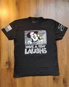 Herren Grunt Style Mickey Mouse Die Hard Shirt Large schwarz SS habe ein paar Lacher - Bild 1 von 8