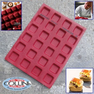 Pavoni - FORMASIL - Stampo microforato in silicone - 24 impronte quadrate - Imagen 1 de 10