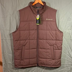 Ariat Men Crius Ins Puffer Vest Bodywarmer XXL Conceal Carry Insulated Brown - Bild 1 von 10