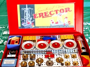 Juego de erectores Gilbert 7 1/2 completo-restaurado, piezas originales-1951 juego pieza total - Imagen 1 de 12