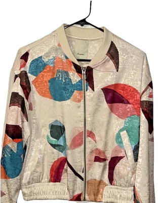 Anthropologie Elevenses Bomber Geometric Jacket Size Small - Image 1 of 4