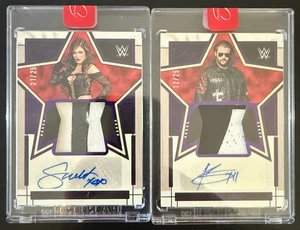 2024 Panini Three Count WWE Karrion Kross & Scarlett Auto /25 Lot of 2! - Foto 1 di 2