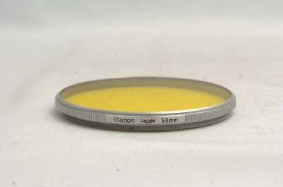 @ SakuraDo Camera @ Rare! @ Vintage Canon SY50.2C Yellow 58mm Chrome Lens Filter - Image 1 of 4