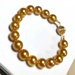 12mm gold shell pearl necklace knot necklace Anniversary Party Cuff - Picture 1 of 3