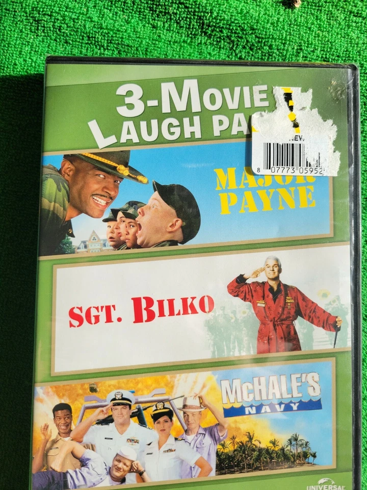 3-Movie Laugh Pack: Major Payne/Sgt. Bilko/McHales Navy (DVD, 2016, 2-Disc Set)