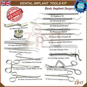 Basic Implant Kit Oral Advanced Surgery Best Implantology Instruments Set Of 17 - Picture 1 of 3