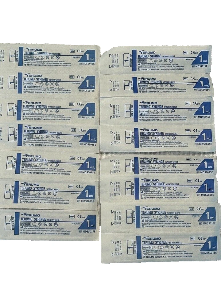Pack of 15 Sterile Syringes - No Needle - 1ml - TERUMO