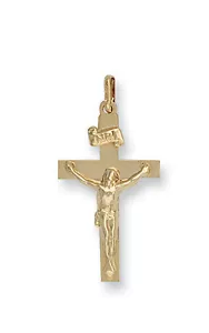 Oro Crucifijo Colgante Collar Oro Amarillo Crucifijo - Imagen 1 de 2
