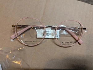 Elton John Baroque 50-1 Pink Gold Eyeglass Frames 50/18/140 - Picture 1 of 7