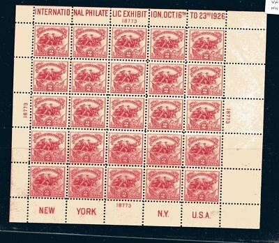 630 two-cent WHITE PLAINS sheet/25 ogNH VERY FINE "STUNNING" - Image 1 of 2