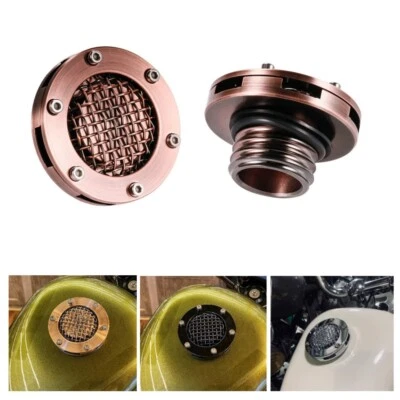 Motorcycle Aluminum Mesh Fuel Gas Tank Cap Cover for Harley Sportster 1200 883 - Image 1 of 4