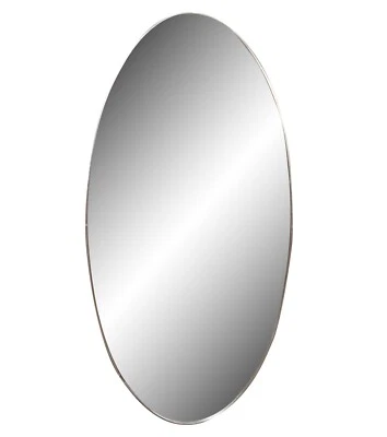 Uttermost Petra Iron Oval Wall Mirror Champagne Silver Leaf Finish Beveled Glass - Image 1 of 4