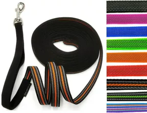 Gummiert Flex Leine Hundeleine Fährtenleine Schleppleine AntiSlip gummiert - Bild 1 von 19