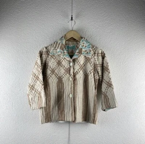 Retro l S 40s Vintage Chenille Fruit Fabric Upcycled Reversible Handmade Jacket - Picture 1 of 3