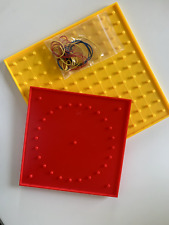 2x Learning Resources Single Double Sided Math Geoboard 9x9 and 7x7
