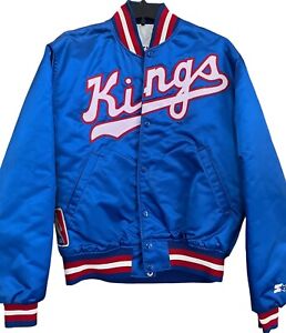Vintage Sacramento Kings Medium 90s Satin Script Spellout Jacket by Starter