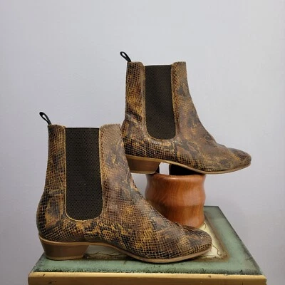 Botas de Cuero Hudson London Beryl Estampado de Reptiles Talla 7 Foto 1 de 4