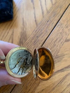118 YEARS OLD HAMPDEN "MOLLY STARK" Sz 3/0 7J HUNTER CASE POCKET WATCH - RUNS - Picture 1 of 6