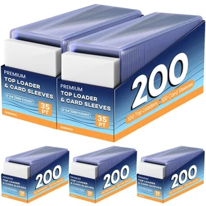 1000 Packs Hard Card Sleeves Top Loaders for Cards,3" x 4" Baseball Card Prot... - Picture 1 of 6