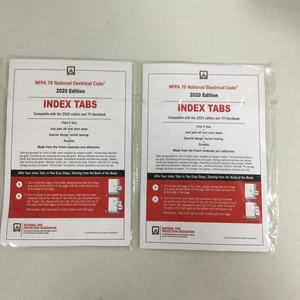 LOT OF 2 NFPA 70 NEC 2020 Edition INDEX TABS - National Electrical Code - Picture 1 of 4