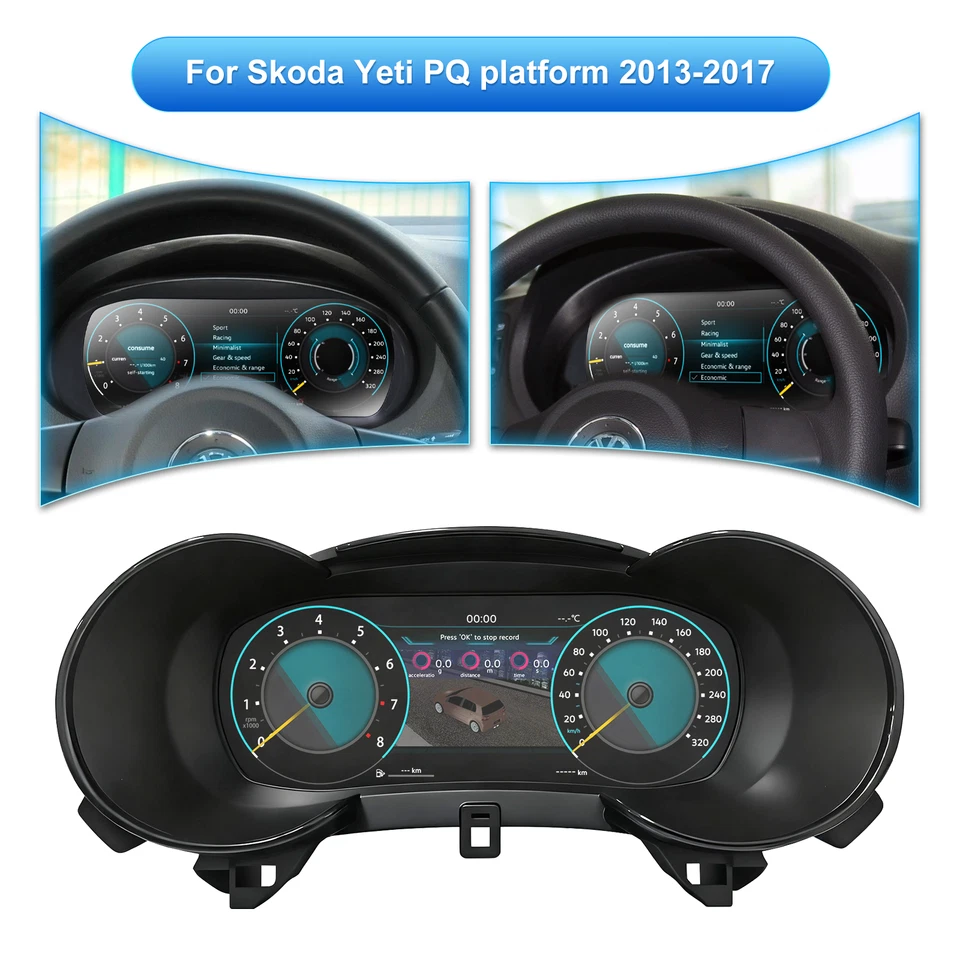 Cuadro de instrumentos digital HDMI Carplay para VW Skoda Yeti PQ plataforma 2013-2017 Foto 1 de 4