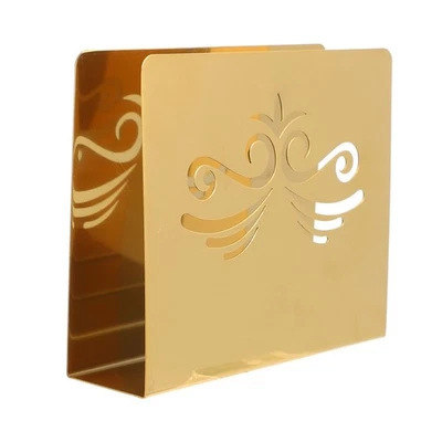  Ferma Tovaglioli Oro Porta Del Tovagliolo Di Fiori Portatovaglioli Moderno - Immagine 1 di 4