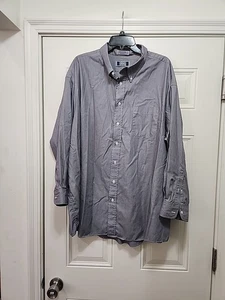 Camisa de vestir para hombre Sutter & Grant azul Pima mezcla de algodón Oxford 20-34 grande - Imagen 1 de 4