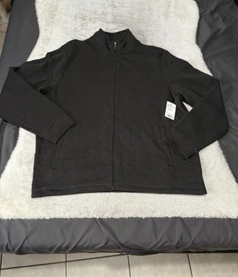 Nova Jaqueta Masculina Sonoma Suéter Cinza Lã Zíper Completo Tamanho XXL Nova Com Etiqueta  - Imagem 1 de 4