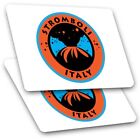 2 x Rectangle Stickers 10 cm - Stromboli Italy Tyrrhenian Volcano #7500