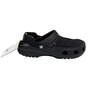 Crocs Men's Yukon Vista ll LiteRite Slip-on Clogs Size 10 Black Faux Leather - Picture 1 of 18