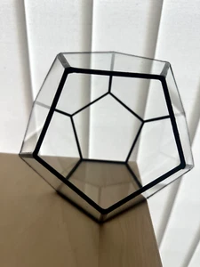 Geometric Terrarium/Vase/Pot 12-sided Metal/Perspex - Plant, Succulent, Flower - Picture 1 of 3