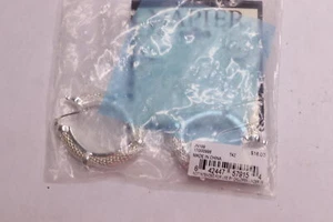 Napier Women's Oval Click-It Earrings Silver Tone JN169 - Picture 1 of 3