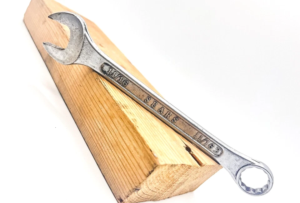 "Llave combinada vintage Sears EE. UU., 12 puntos SAE 11/16""" Foto 1 de 4