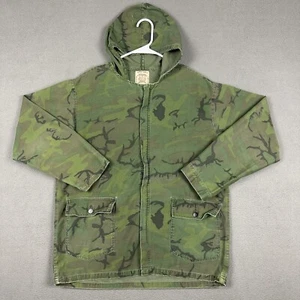 Vintage Hudson Bay Herters Field Jacket Mens L Green Camouflage Scovill 50s 60s - Picture 1 of 18