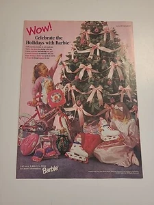 Barbie Holiday Christmas Tree 1995 Print Ad Vintage 8x11 Great To Frame - Picture 1 of 1